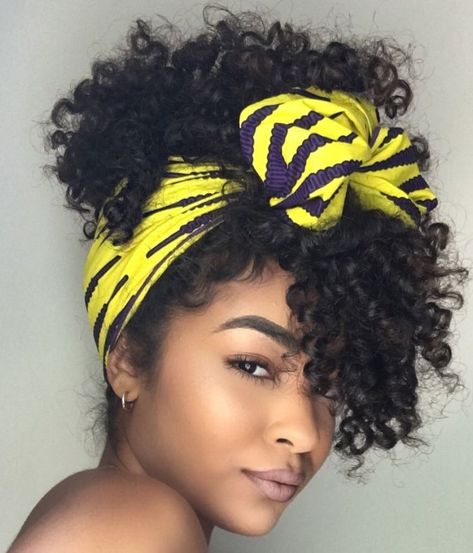 African Natural Hairstyles, Natural African American Hairstyles, Pelo Afro, Hairstyles For Medium Length Hair, Penteado Cabelo Curto, Hair Wraps, Medium Length Hair, African American Hairstyles, Yellow And Black