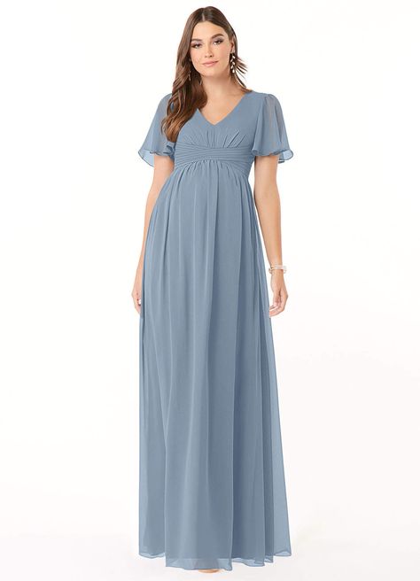 What do you think of the Azazie Verna, come check them out! https://m.azazie.com/products/azazie-verna-dusty-blue-a-line-v-neck-ruched-chiffon-floor-length-maternity-bridesmaid-dress/106718 Bridesmaid Dresses Maternity, Neutral Dresses, Dresses Maternity, Maternity Bridesmaid Dresses, Chiffon Long Dress, Pregnant Wedding, Dress Dusty, Custom Dresses, Modest Dresses