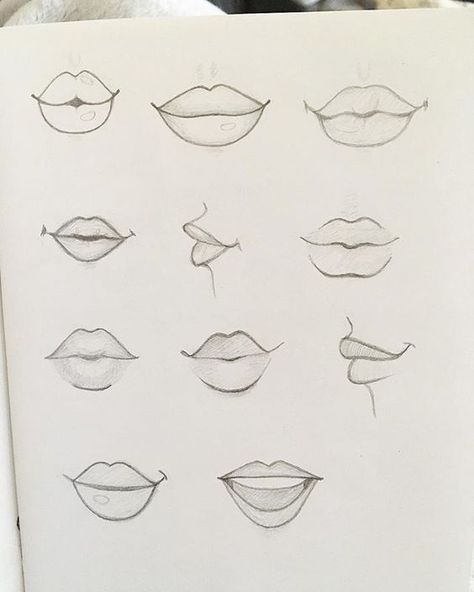 Drawing mouth It’s so cute! Practicing Drawing, Drawing Lips, Lip Drawing, Desen Realist, Anime Show, Monday Evening, Lips Drawing, Drawing Faces, Seni Cat Air