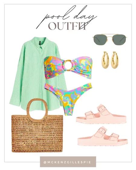 Loving this fun pool party outfit inspiration! Cute bathing suites for summer parties or beach day outfits. What to wear to the beach or pool for women. Pool Party Outfit, Pool Party Outfits, Date Night Outfit Summer, Outfit Cute, Sandals Outfit, Day Outfits, Cute Bathing Suits, Summer Parties, Cute Summer Outfits