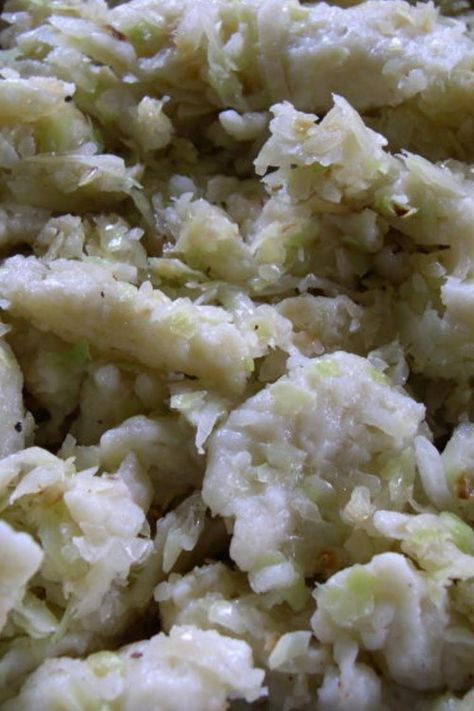 Potato Haluski Recipe, Potatoe Dumplings, Cabbage And Dumplings, Yumtastic Recipes, Haluski Recipe, Potato Dumpling, Polish Foods, Cabbage And Noodles, The Shredder