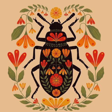 Rebecca Zwanzig (@highwestwild) • Instagram photos and videos Flora And Fauna Art, Beetle Illustration, Moth Art Print, Scientific Drawing, Beetle Art, Arte Folk, Moth Art, Bug Art, Snake Art