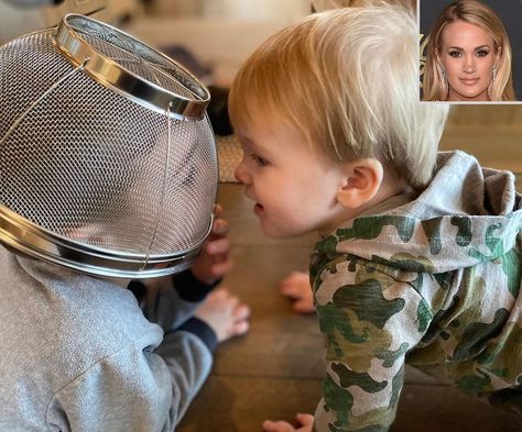 Carrie Underwood's Sweetest Family Snaps Carrie Underwood Kids, Carrie Underwood Family, Mike Fisher, Sweet Hug, Famous Moms, Cute Moments, Star Family, Eyes On The Prize, Country Music Artists