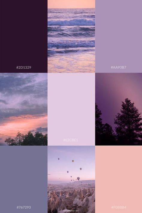 Aesthetic Hex Codes, Zen Color Palette, Portfolio Website Design Inspiration, Color Palette With Hex Codes, Purple Hex, Aesthetic Color Palette, Brand Palette, Purple Color Palettes, Door Design Images