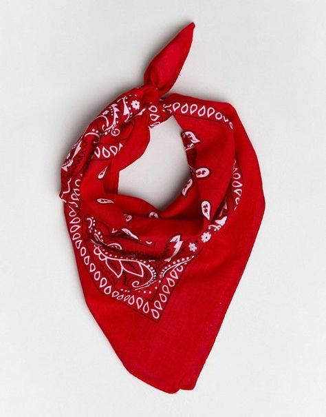 Red Headscarf, Headscarf Styles, Swag Hats, Paisley Bandana, Head Scarf Styles, Bandana Styles, Fandom Outfits, Rock Outfits, Red Bandana