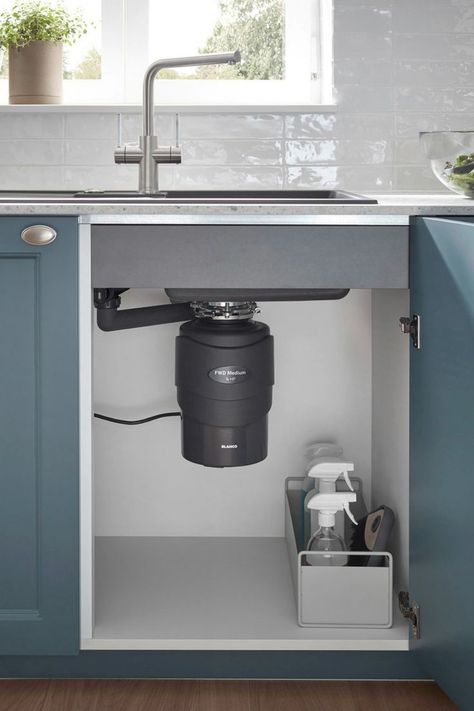 Our medium Food Waste Disposer is perfectly designed for averaged sized households. Benefit from a great capacity due to its 3-stage grinding system for very fine results. And don’t worry about noise disruption, this FWD has a quiet operation. The machine is easy to install thanks to its 3 bolt installation system too. Smart, convenient and compact, a great addition to your kitchen! Dustbin In Kitchen Cabinet, Kitchen Waste Management, Inbuilt Dustbin In Kitchen, Ro Water Purifier In Modular Kitchen, Garbage Disposal Installation, Waste Disposal, Extension Ideas, Kitchen Extension, Air Purifier