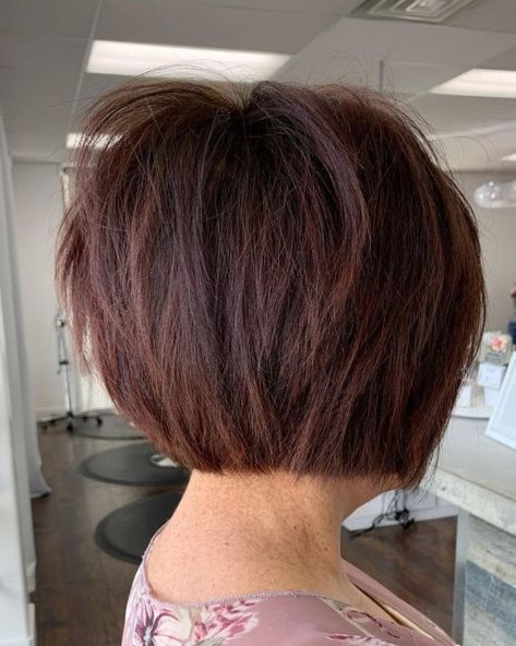 Short Accurate Bob with Shaggy Layers Fine Short Hair, Fine Haircuts, Hair Beach Waves, Inverted Bobs, Stacked Haircut, Shaggy Layers, Short Layered Bob, Formal Hairstyles For Short Hair, Nice Hairstyles