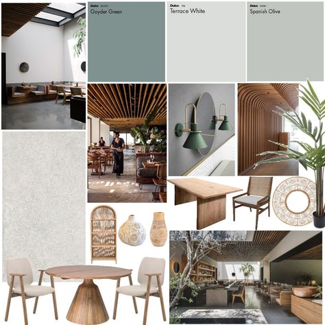 Interior Design Bali Style, Restaurant Interior Design Mood Board, Mood Board For Restaurant Design, Hotel Mood Board, Mood Board Hotel Interior Design, Hotel Mood Board Interior Design, Bali Mood Board, Restaurant Mood Board, Tropical Modern Moodboard