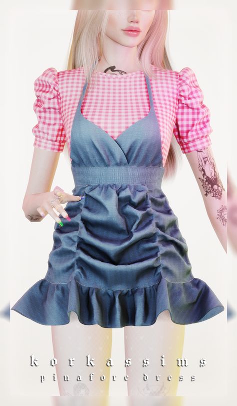 Sims 4 Cc Casual, Grumpy Cat Birthday, The Sims 4 Cc Patreon, Sims 4 Cc Patreon, Cc Patreon, Sims 4 Anime, Sims 4 Cc Finds, Sims 4 Clothing, Pinafore Dress