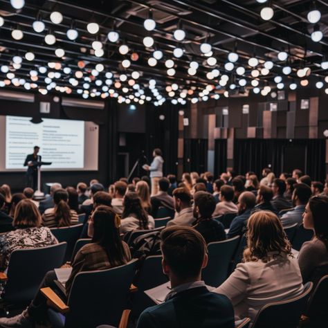 Engaged Audience Listening: Engaged #audiencemembers attentively listens to a #keynote speaking at a #conference2023 in a #modernvenue. #Event2023: #engagedaudience attentively listens to a speaker presenting at a conference event in a modern venue. #AIimage ⬇️ Download and 📝 Prompt 👉 https://stockcake.com/i/engaged-audience-listening_633823_339624 Speaking To Audience, Speaking Engagement Aesthetic, Event Photography Aesthetic, Business Event Photography, Press Conference Aesthetic, Seminar Aesthetic, Networking Aesthetic, Conference Aesthetic, Public Speaking Aesthetic