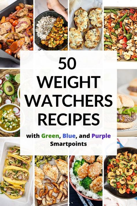 Over fifty delicious WW recipes all with Green, Blue, and Purple Smartpoints included! Find everything from dinner to breakfast to lunches, desserts, slow cooker meals, and more. Weight Watchers Meals Dinner, Weight Watchers Meal Plans, Slender Kitchen, Weight Watchers Recipes Desserts, Weight Watchers Recipes, Weight Watcher Dinners, Low Carb Meal Plan, Weight Watchers Diet, Smart Points