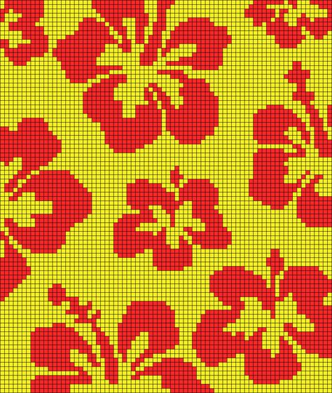 Hawaii Flowers, Alpha Pattern, Alpha Patterns, Friendship Bracelet Patterns, Bracelet Patterns, Friendship Bracelet, Beautiful Patterns, Hibiscus, Friendship Bracelets