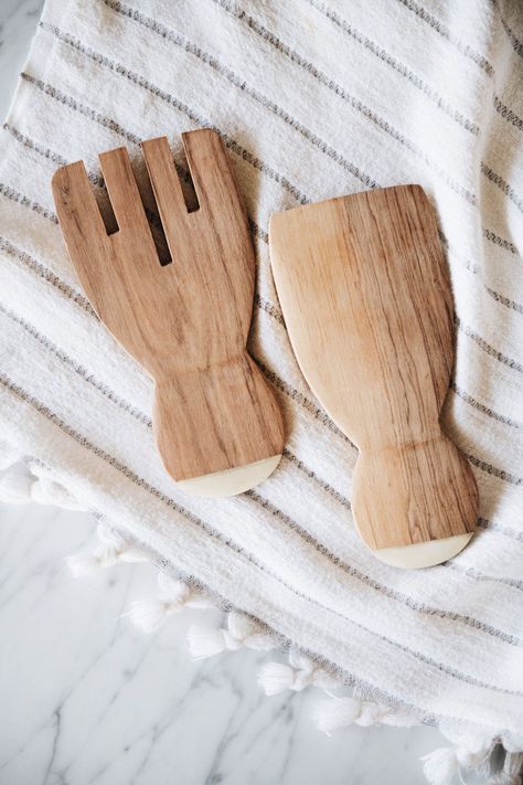 Connected Goods Wild Olive Wood Paddle Salad Servers | Anthropologie African Tree, Wood Paddle, Wild Olive, Brooms And Brushes, Brown Fits, Quilted Gifts, Wood Carver, Kantha Throw, Serving Set