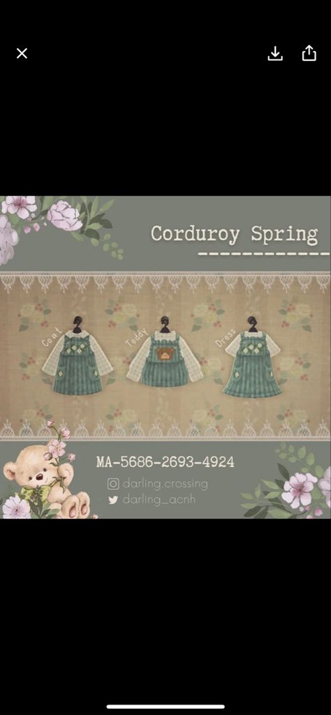 Acnh Springcore Codes Clothes, Acnh Easter Clothes, Acnh Spring Clothes, Acnh Easter, Town Acnh, Easter Clothing, European Town, Code Clothes, Acnh Clothes