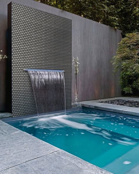 Dive into Summer with Style! ✨ Elevate your outdoor oasis this spring with our stunning pool tiles! From vibrant mosaics to sleek porcelain, we've got everything you need to make a splash in your backyard paradise. Check out our collection now and get ready to soak up the sun in style! ☀️ Shop the looks at tileclub.com Modern Pool Waterfall Wall, Black Pool Tiles, Black And White Pool, White Mosaic Tile, Glass Pool Tile, Outdoor Tile, Mosaic Tile Sheets, Hexagon Mosaic Tile, Pool Remodel