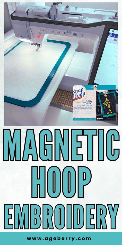 Curious about magnetic hoops for machine embroidery? This embroidery guide covers everything you need to know. Discover how magnetic hoops can make your embroidery projects easier and more enjoyable. Learn about the benefits of using magnetic hoops, such as quick setup, adjustable fabric placement, and the ability to handle thick layers with ease. Whether you're a beginner or an experienced embroiderer, this informative post will help you decide if magnetic hoops are right for you. Double Hoop Embroidery, In The Hoop Embroidery Projects, Fsl Machine Embroidery, Janome Embroidery Machine, Large Embroidery Hoop, Embroidery Guide, Janome Embroidery, Machine Embroidery Tutorials, Commercial Embroidery Machine