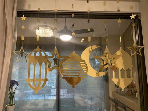 Eid Home Decor, Ramadan Garland, Eid Backdrop, Event Committee, Lantern Garland, Lantern Ramadan, Aladdin Birthday Party, Flowers Paper Craft, Origami Paper Flowers