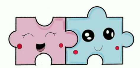 Cute Puzzle Piece Drawing, Puzzle Drawing Ideas Easy, Cute Relationship Drawings, Couples Doodles Simple, Puzzle Drawing Ideas, Puzzle Painting, Couple Doodle, Valentines Puzzles, Can't Fall Asleep