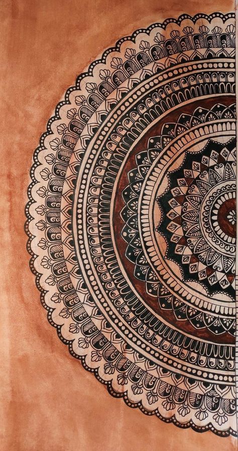 Background Mandala Design, Semi Circle Mandala Design, Mandala In Circle, Mandala Drawing In Circle, Easy Mandala Art For Beginners Circle, Mandala Art Circle Design, Mandala Aesthetic Wallpaper, Mandala Wallpaper Backgrounds, Wallpaper Iphone Mandalas