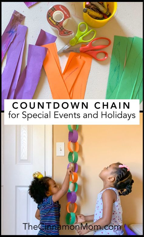 Make a Countdown Chain for Special Events and Holidays • Hanukkah Activities Preschool, Diy Countdown, Hanukkah Activities, Countdown Chain, Countdown For Kids, School Countdown, Hanukkah Activites, Preschool Homeschool, Holiday Countdown