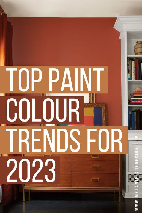 The Top Paint Colour trends for 2023 in interior design including deep reds, rust browns, mustard yellows and golds. Colour Trends For 2023, Gold Living Room Walls, Rust Color Paint, Yellow Walls Living Room, Colour Combinations Interior, Gold Paint Colors, Gold Painted Walls, Top Paint Colors, Design Color Trends