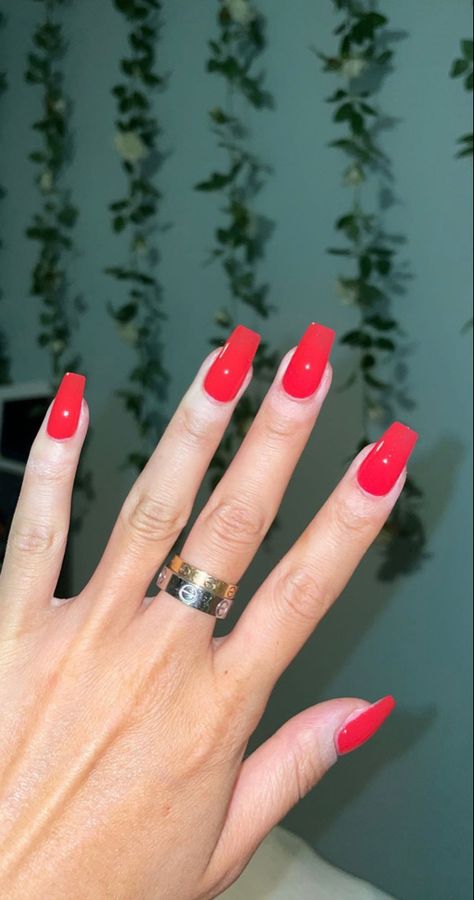 Cajun Shrimp Nails, Opi Cajun Shrimp, Short Nail Bed, Bossy Nails, Bright Red Nails, Cajun Shrimp, Nail Bed, Light Spring, Classy Nails