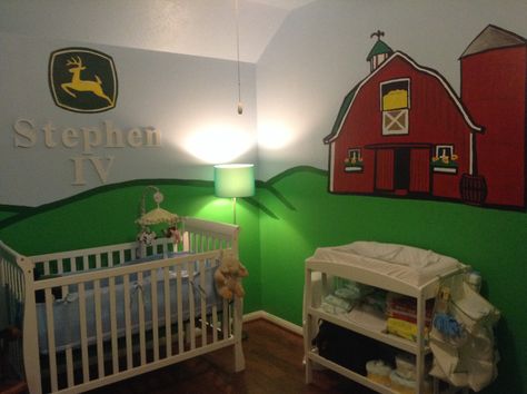 John Deere nursery. John Deere Boys Room, John Deere Nursery, John Deere Bedroom, John Deere Room, John Deere Baby, Deer Baby, Extreme Makeover, Baby Nursery Furniture, Big Boy Room