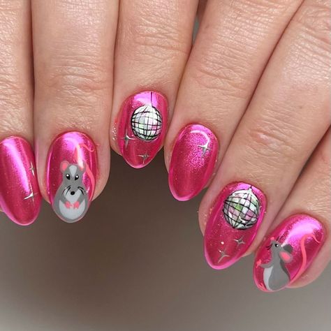 JMoneyNails | Happy almost new year!➡️ Swipe for two sets of party animals 🪩🐀🐊🐆 #nails #nailart #nyc #nycnails #handpainted #gelnails #nailinspo #disco… | Instagram 21st Nails, Disco Ball Nails, Animals Nails, Almost New Year, Disco Nails, Ideas Uñas, Nyc Nails, Formal Nails, Short Acrylic