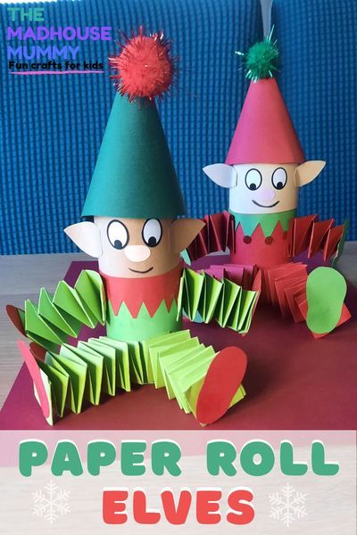 School Toilet, Elf Craft, Mummy Crafts, Juleverksted For Barn, Elf Crafts, Christmas Crafts For Kids To Make, Christmas Arts And Crafts, Fun Christmas Crafts, Toilet Paper Roll Crafts