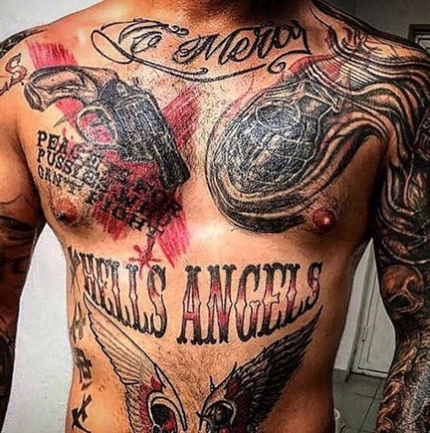 Hells Angels M. C Hells Angels Tattoo, Hell Angels, Hells Angels Mc, Angels Tattoo, Related Tattoos, Angel Tattoo, Polynesian Tattoo, Skull Tattoo, Bodybuilding