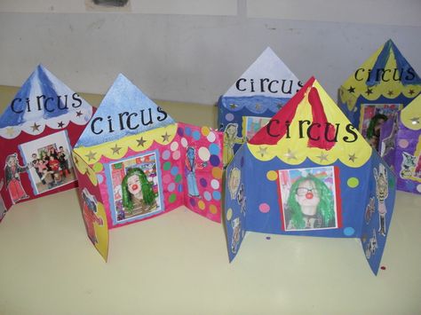 Ce site propose plusieurs idées de bricolages en lien avec le thème du cirque... Circus Tent Craft, Circus Theme Crafts, Preschool Circus, Circus Activities, Carnival Crafts, Circus Crafts, Theme Carnaval, Holiday Club, Circus Art