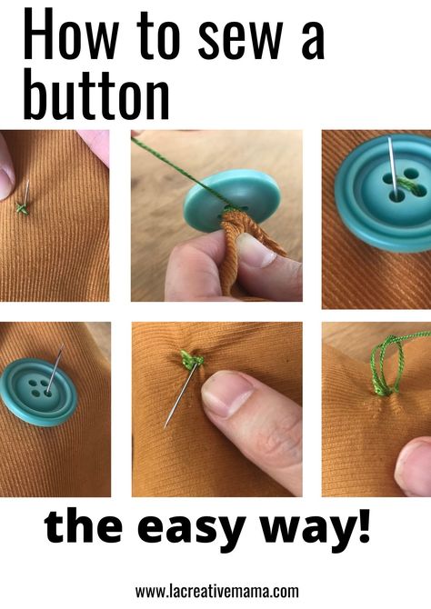 Sewing On A Button By Hand, How To Sow A Button, Sewing Buttons Tutorial, Button Sewing Technique, Sewing On A Button, How To Sew A Button On Pants, How To Sew On A Button By Hand, Sewing On Buttons, How To Sew Button Holes By Hand