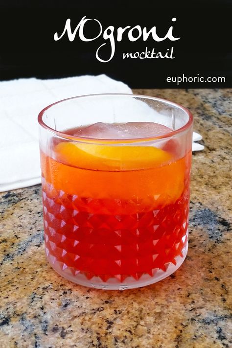 Non Alcoholic Negroni, Seedlip Spice Cocktail Recipes, Mocktail With Bitters, Bitter Mocktail, Mock Cocktails, Mixology Recipes, Negroni Recipe, Virgin Cocktails, Hey Bartender