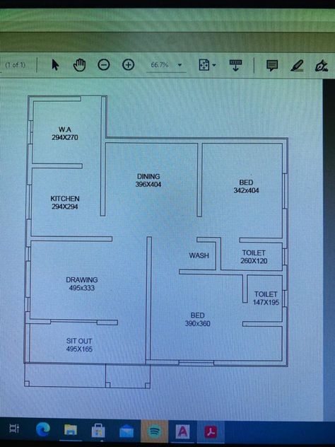 1100 Sq Ft 2BHK Modern Single Floor House and Free Plan - Home Pictures 1100 Sq Ft House Plans, Barn Dominium, House Roof Design, Free House Plans, Wooden Wardrobe, House Roof, Planning Printables, New House Plans, Roof Design