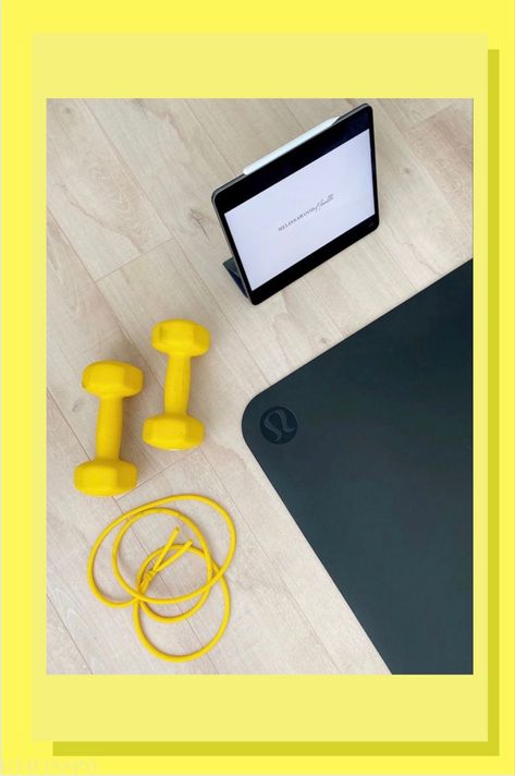 Gym aesthetic with yellow weights, skipping rope and workout matt Gym Aesthetic, Gym Inspo, Skipping Rope, Yellow Aesthetic, Soap, Gym, Yellow, Beauty