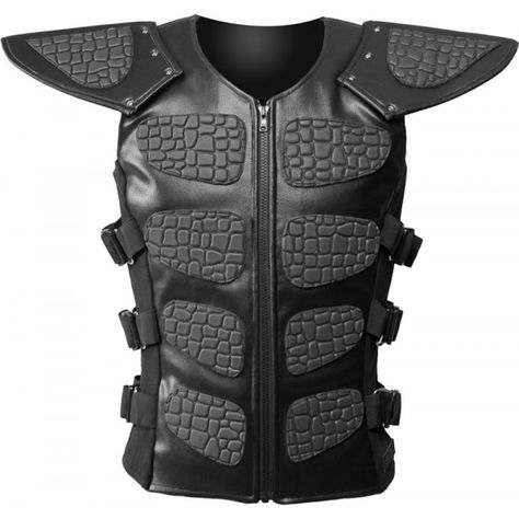 Black cyber armor by Raven SDL, padded on the front with 8 pieces of rubber (reptile texture), with awe-inspiring shoulder protectors. Diy Tactical, Armor Clothing, Gothic Shop, Black Angel, Cosplay Armor, Tactical Gloves, Tactical Clothing, Black Angels, Gothic Steampunk