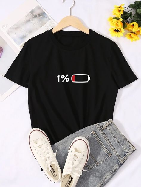 Number & Geo Graphic Tee | SHEIN USA Tshirt Print Ideas Graphic Tees, T-shirt Design Illustration, Trendy Shirt Designs, Custom T Shirt Printing, Design Moda, Brand Clothes, Leather Jacket Outfits, Shirts Design, Tween Outfits