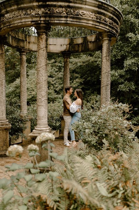 Couple Floral Photoshoot, Secret Garden Engagement Photos, Garden Photoshoot Engagement, Old Westbury Gardens Photoshoot, Longwood Gardens Engagement Fall, Romantic Garden Engagement Photos, Cator Woolford Gardens Engagement Photos, Engagement Photoshoot Ideas Garden, Engagement Photos Longwood Gardens