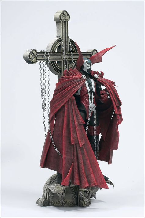 Cross spawn Spawn Statue, Spawn Toys, Spawn Marvel, Spawn Characters, Spawn Comics, Lego Custom Minifigures, Action Pose Reference, Marvel Figure, Creature Artwork