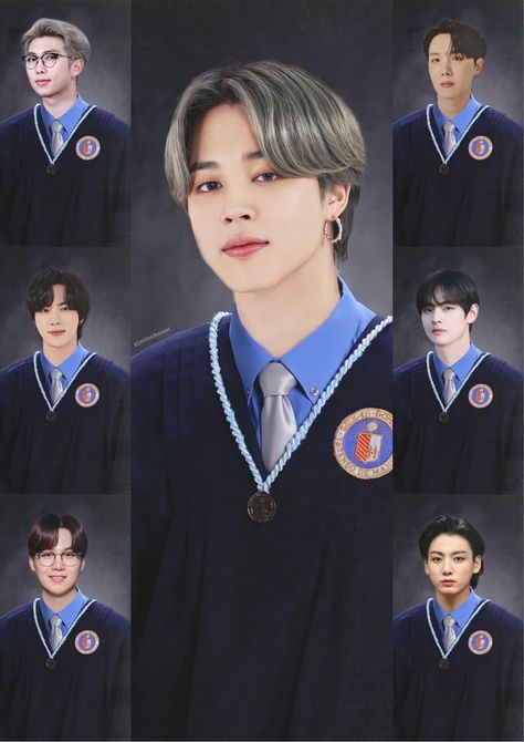 Sab⁷ ; grad pics on pinned on Twitter: "BTS as Ateneo Graduates 🦅💙… " Kpop Graduation Caps, Kpop Graduation, Graduation Songs, Park Wallpaper, Bts Youtube, Bts Young Forever, Graduation Cap Designs, Graduation Caps, Cap Designs