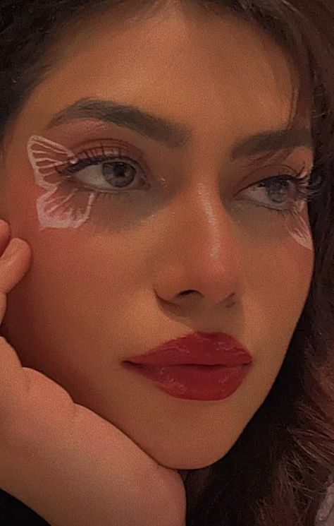 Nagma Mirajkar, Creative Eyeliner, Indian Eyes, Vampire Bride, Butterfly Makeup, Cute Eye Makeup, Face Painting Easy, Face Paint Makeup, Face Art Makeup