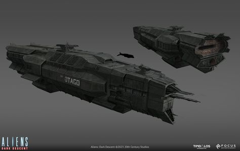 ArtStation - Alien dark descent OTAGO Concept Art, Emilien Morisset Sci Fi Marine Concept Art, Aliens Colonial Marines Concept Art, Spacecraft Aesthetic, Aliens Dark Descent, Colonial Marines Concept Art, Alien Spaceship Concept, Halo Ships, Alien Franchise, Aliens Colonial Marines