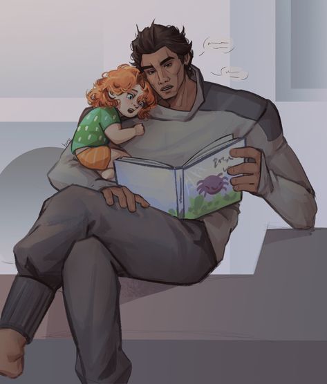 Mayday And Miguel Fanart, Miguel O'hara And Mayday Fanart, Miguel O'hara And Daughter, Miguel And Mayday Fanart, Miguel With Mayday, Mayday Fanart, Miguel And Mayday, Miguel O'hara Fanart Cute, Genderbent Miguel O’hara