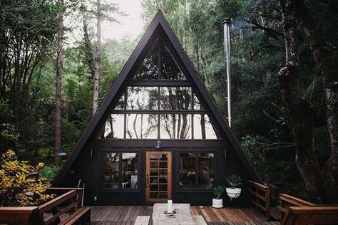 Inverness A-Frame - Cabins for Rent in Point Reyes Station A Frame Cabins, Frame Cabin, Beautiful Cabins, Point Reyes, Bohemian Modern, Marin County, A Frame Cabin, A Frame House, Cabin In The Woods