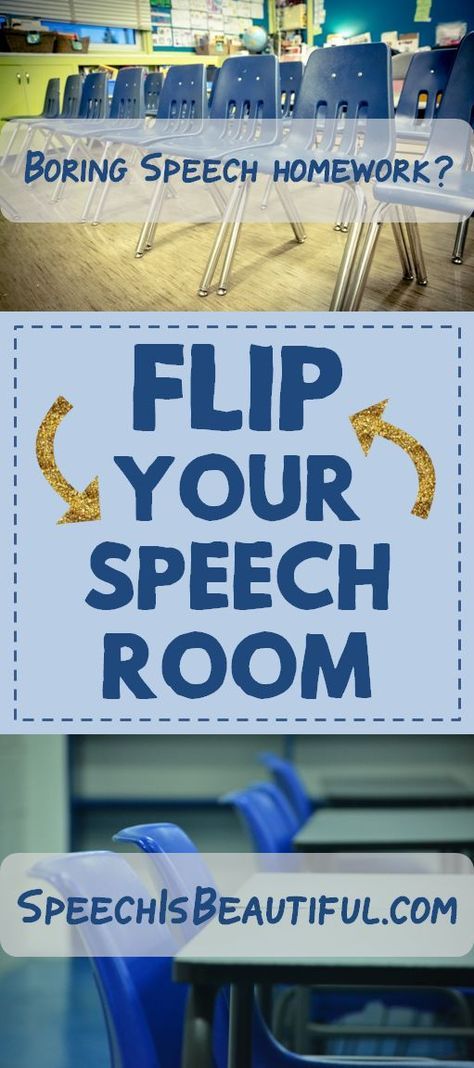 If you are ready to try a completely different way to tackle homework AND your in-person speech sessions, try flipping your room - yep, you can flip your speech room! Speech Therapy Room Setup, Speech Therapy Room, Play Therapy Techniques, Language Therapy Activities, Speech Language Activities, Slp Activities, Articulation Activities, School Homework, Speech Therapy Materials