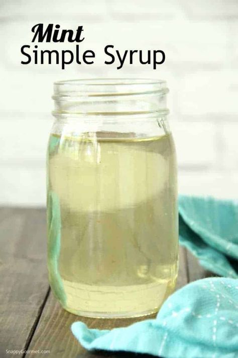 Mint Simple Syrup Recipe, Mint Syrup Recipe, List Of Drinks, Simple Syrup Recipe, Simple Syrup Cocktails, Mint Julep Recipe, Mint Drink, Mint Simple Syrup, Drink Syrups