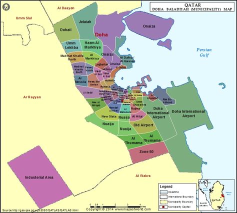 Doha Province Map Doha Map, Qatar Doha, Good Morning Roses, Area Map, Doha, Qatar, Geography, Book Worth Reading, Worth Reading