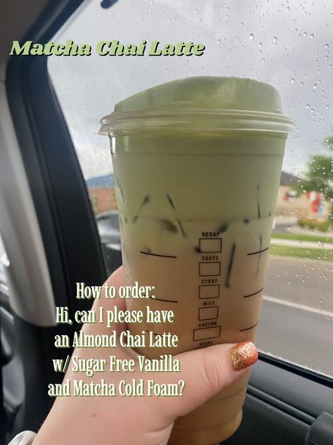 Matcha Latte Starbucks, Starbucks Drink Menu, Starbucks Secret Menu Recipes, Starbucks Matcha, Cold Starbucks Drinks, Starbucks Orders, Starbucks Order, Starbucks Drinks Diy, Secret Starbucks Recipes