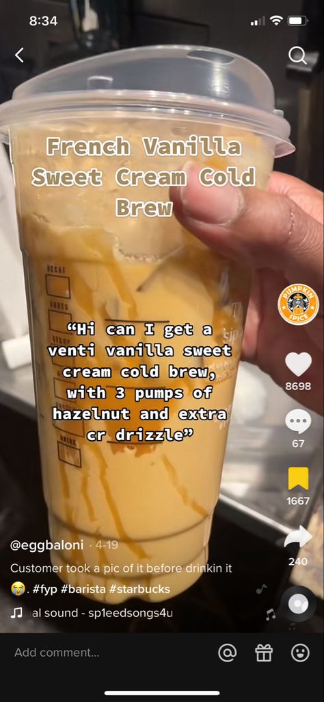 Starbucks Recipes Summer Coffee, Starbucks Coffee Not Too Sweet, Best Vanilla Starbucks Drink, Most Caffeinated Starbucks Drinks, French Vanilla Coffee Starbucks, Simple Sweet Starbucks Drinks, Starbucks Drinks To Try Coffee Iced, Tiktok Starbucks Drink Order, Hot Starbuck Drink Orders