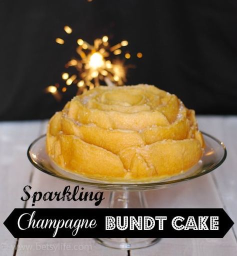 Sparkling Champagne Bundt Cake Champagne Bundt Cake, Champagne Dessert Recipes, Samoa Bundt Cake, Bundt Cake Chocolate, Brown Sugar Cake, Cake Form, Shaped Cakes, Bundt Cake Recipes, Sparkling Champagne